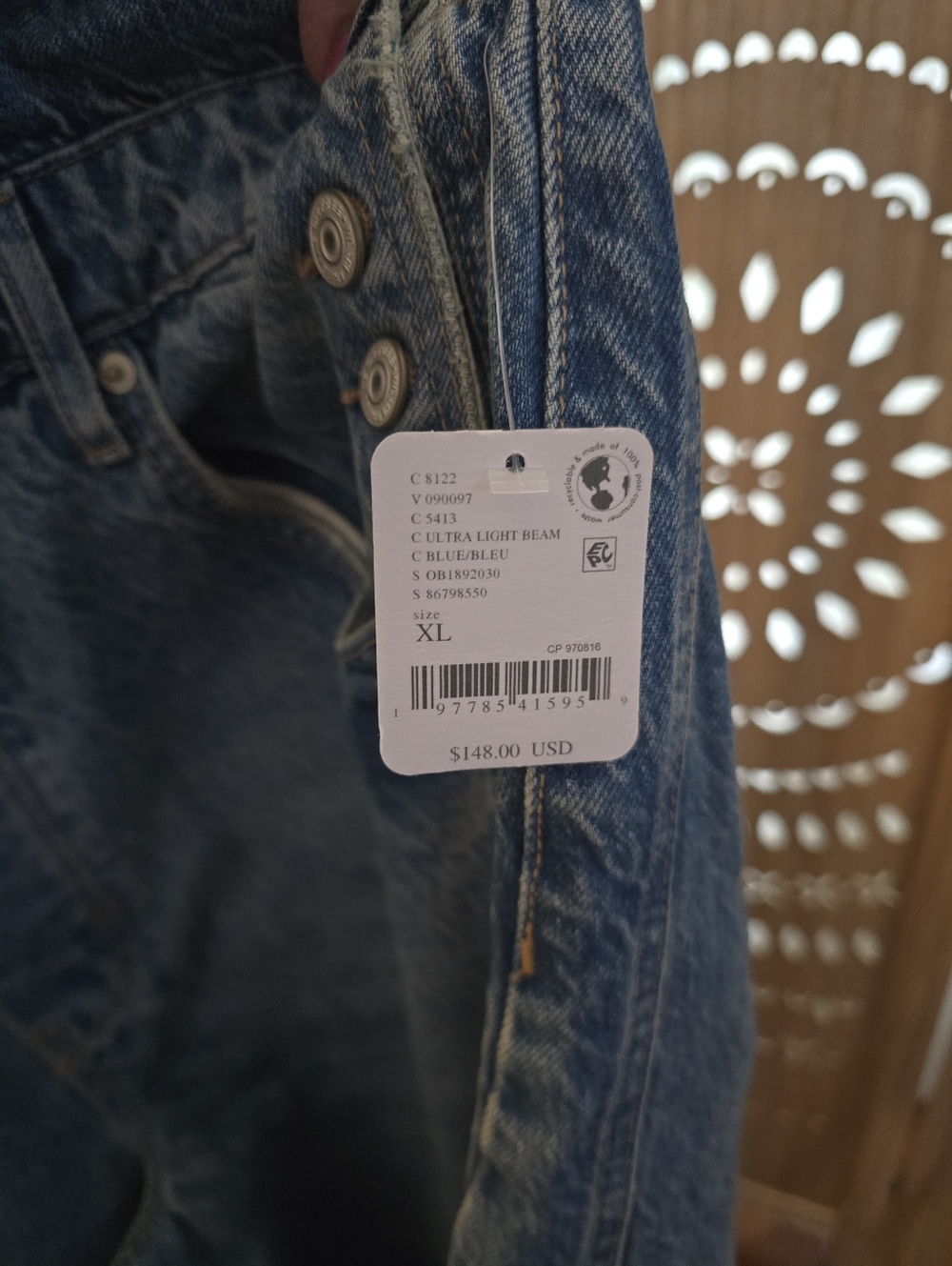 Free People Blue Denim Wide-Leg Overalls - Picture 7 of 11